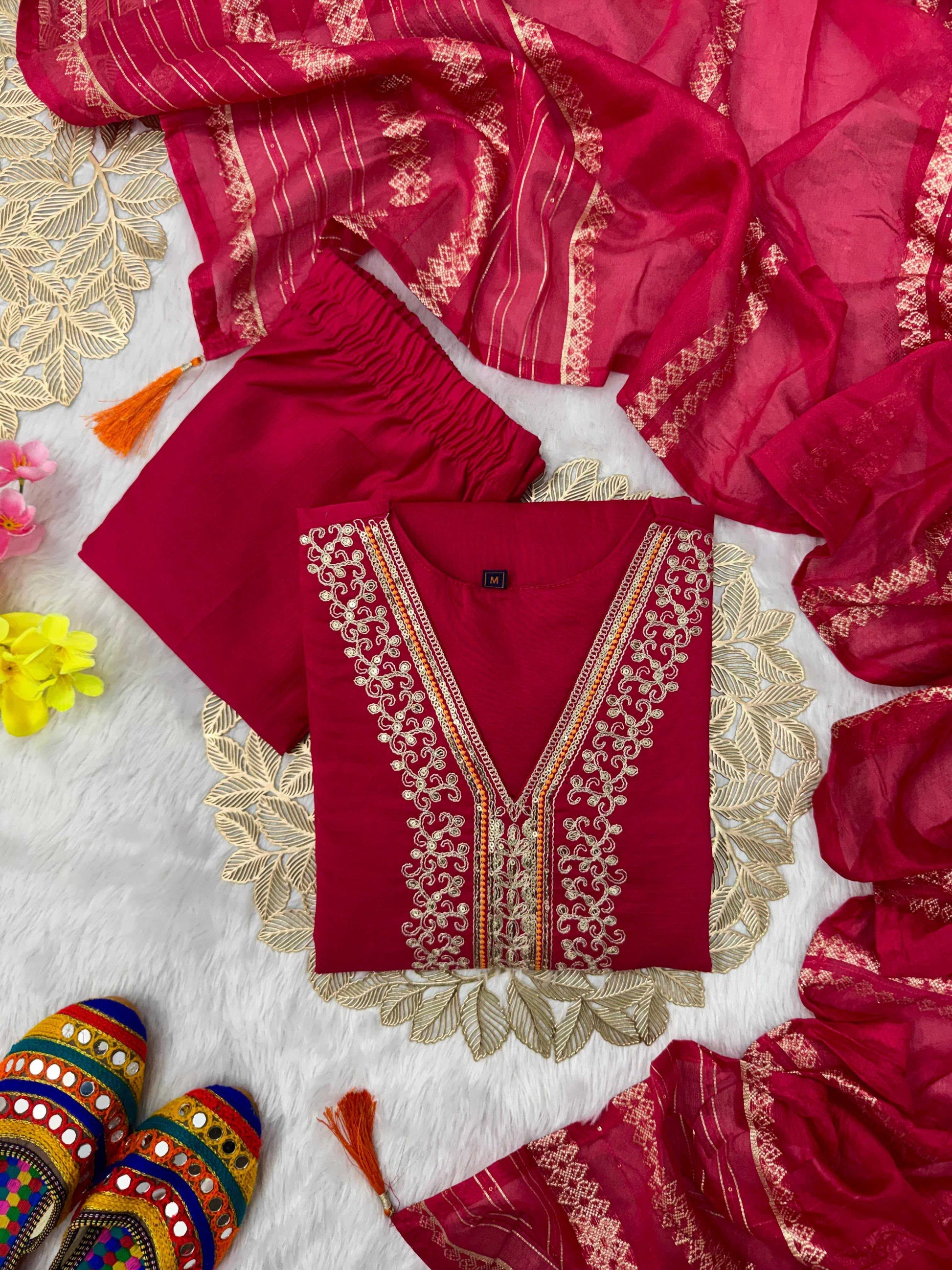 Vichitra Silk Party Wear Kurti