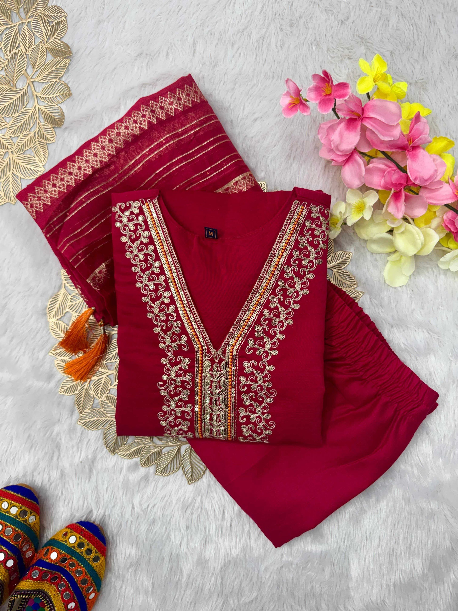 Vichitra Silk Party Wear Kurti
