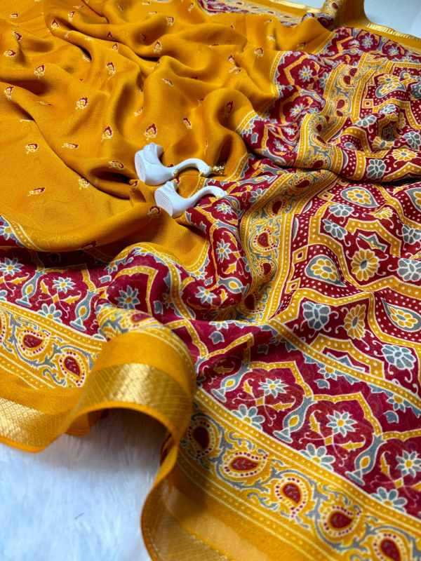 Bandhej Pure Silk Designer Saree