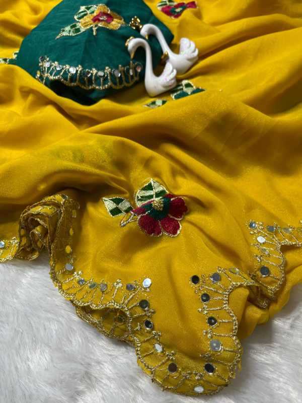 Beau Rangoli Silk Embroidered Saree