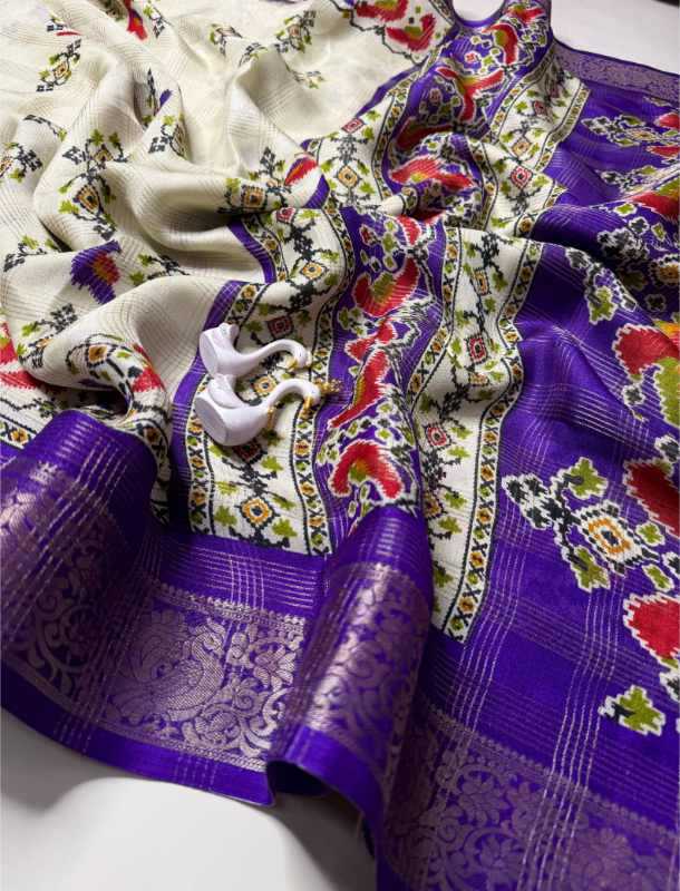 Chidiya Soft Silk Printed Saree