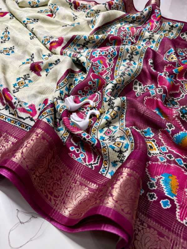 Chidiya Soft Silk Printed Saree