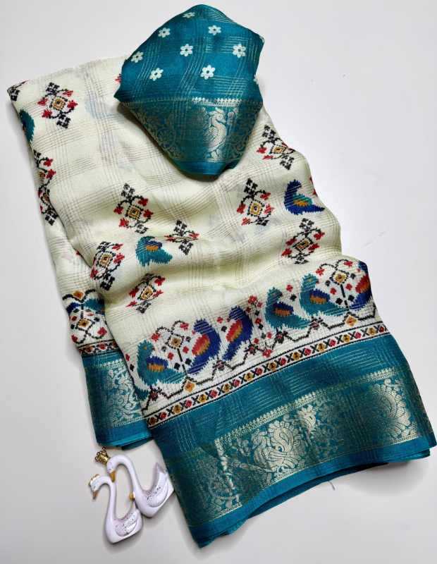 Chidiya Soft Silk Printed Saree