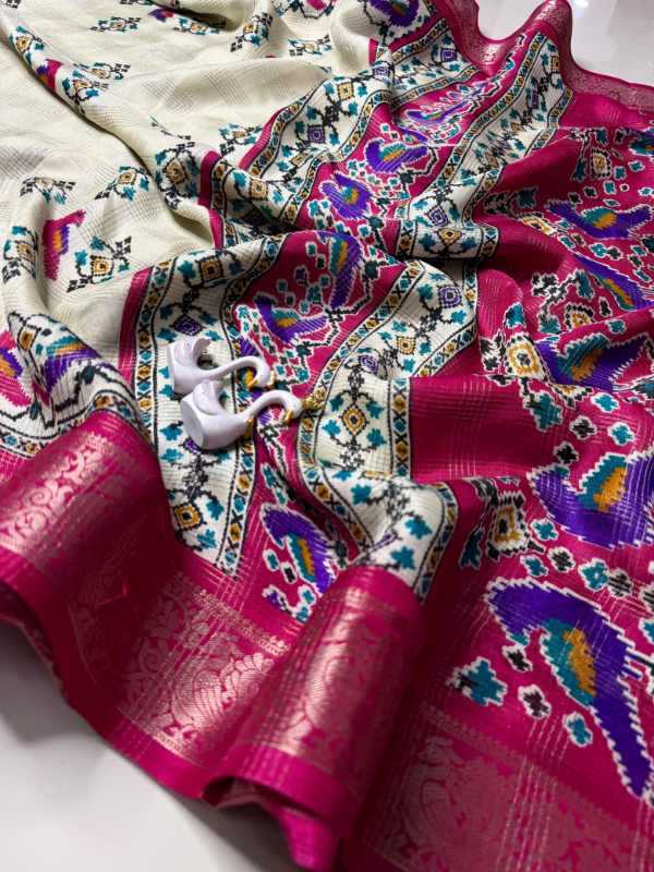 Chidiya Soft Silk Printed Saree