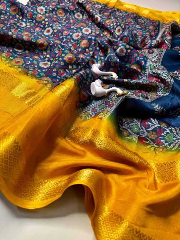 Coll Pure Silk Designer Saree