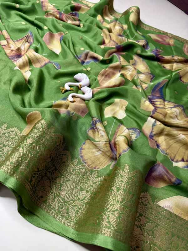 Crape Crepe Designer Saree
