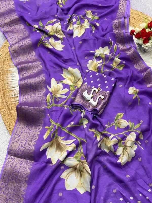 Crape Crepe Designer Saree