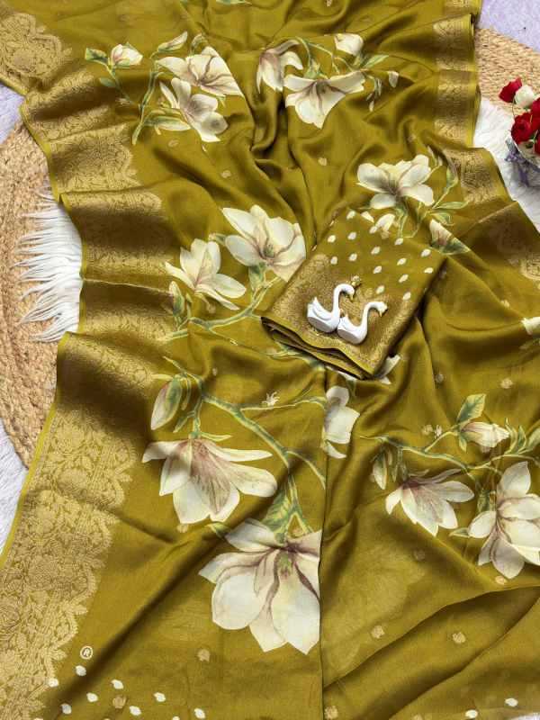 Crape Crepe Designer Saree