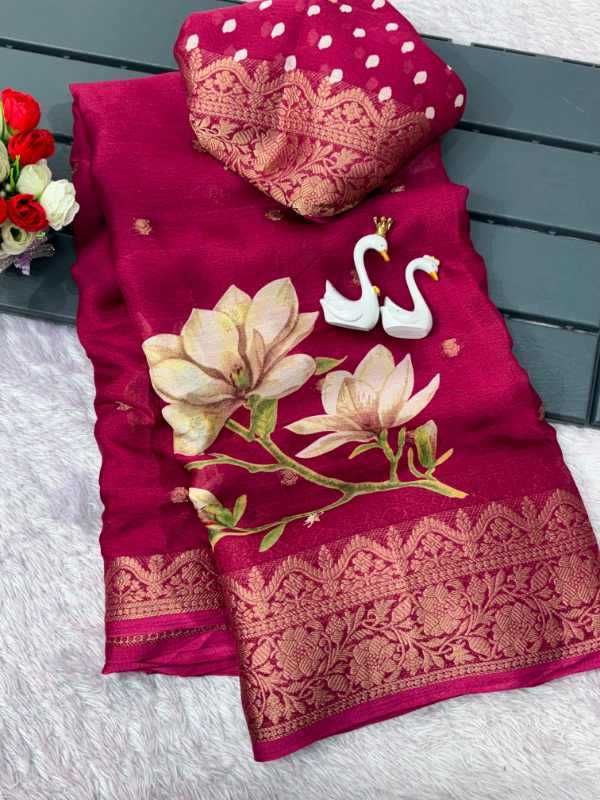 Crape Crepe Designer Saree