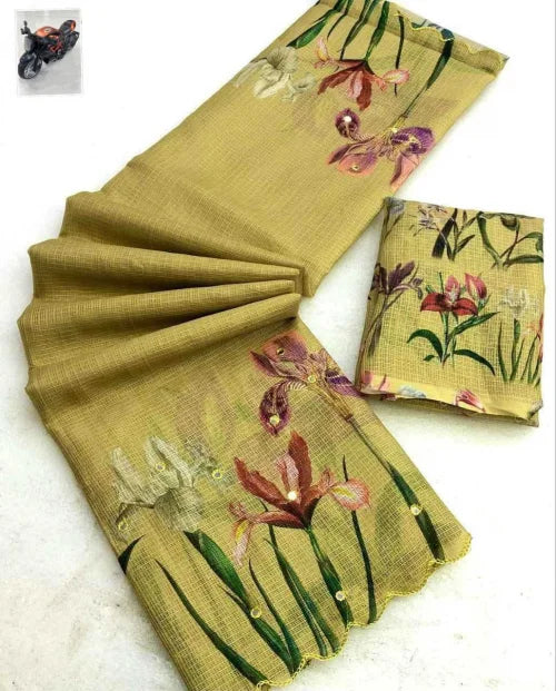 Digital Kota Chex Printed Saree