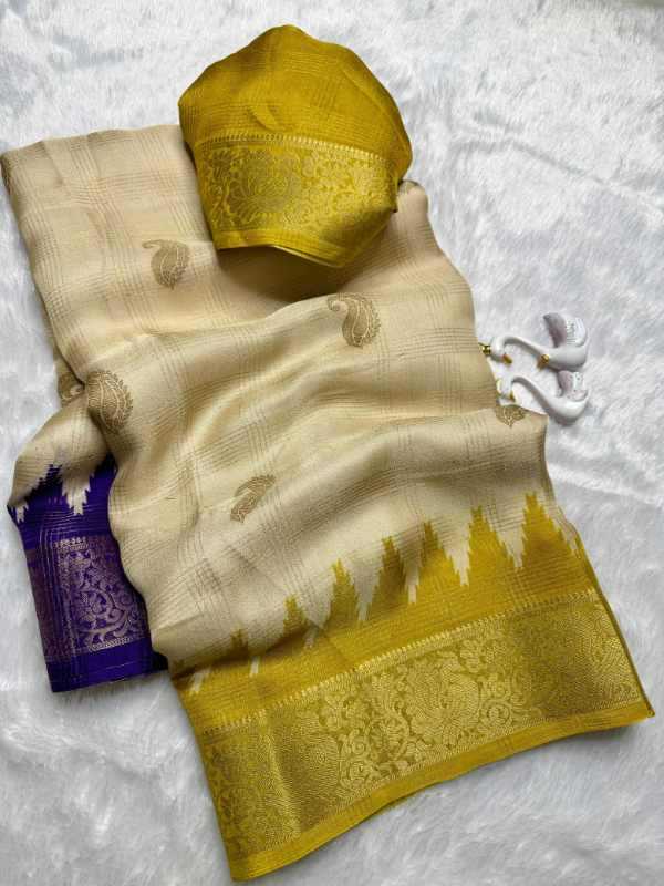 Dro Chex Silk Designer Saree
