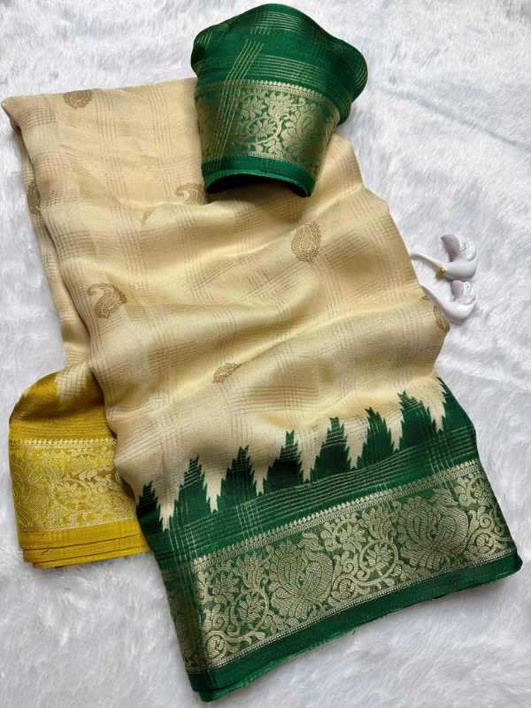 Dro Chex Silk Designer Saree