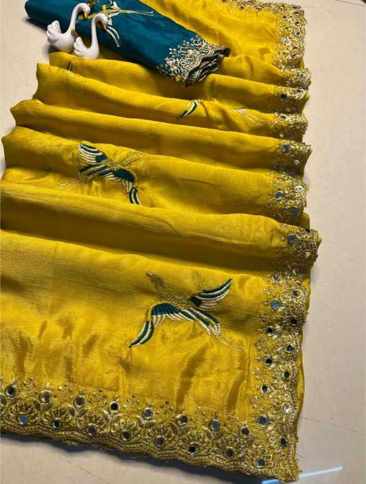 Georgette Saree in Rama