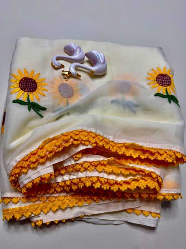 Flower Georgette Saree