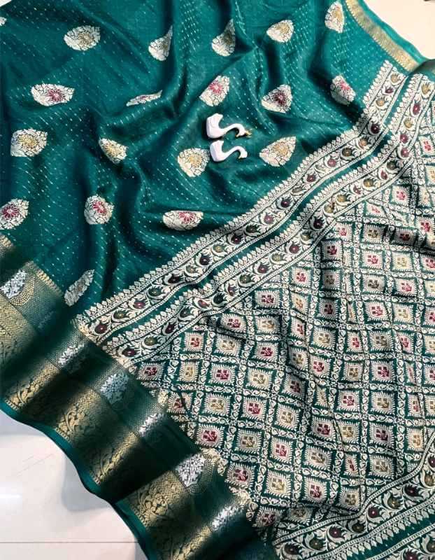 Gold Viscose Printed Saree