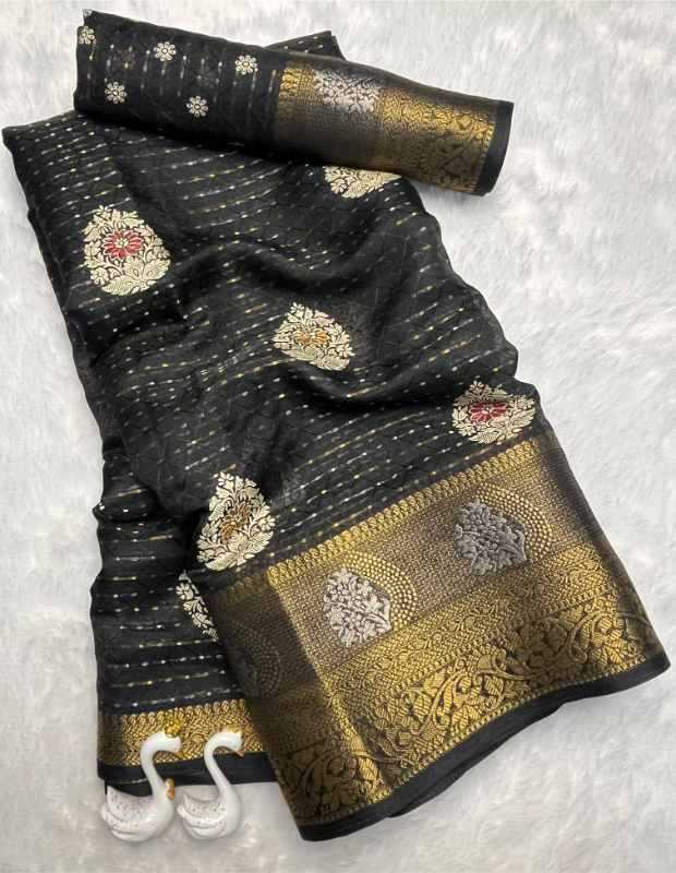 Gold Viscose Printed Saree