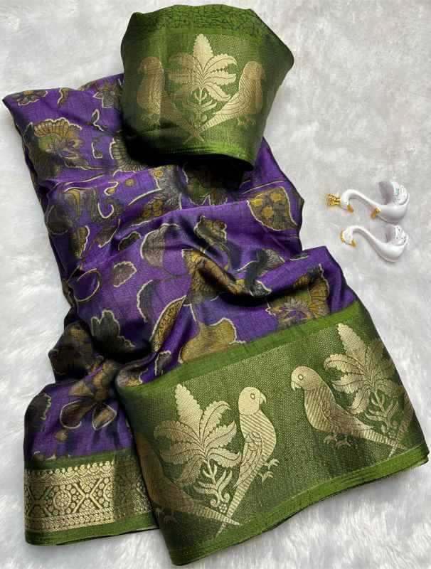 Dola Silk Kalamkari Saree