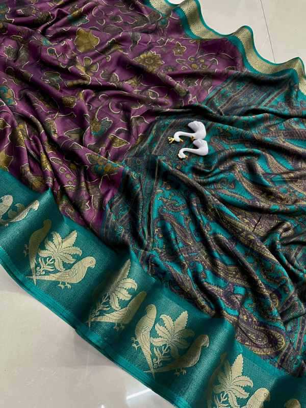 Dola Silk Kalamkari Saree