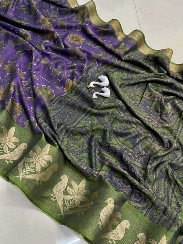 Dola Silk Kalamkari Saree