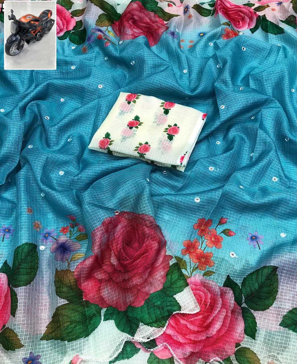 Kota Chex Designer Saree in Purple