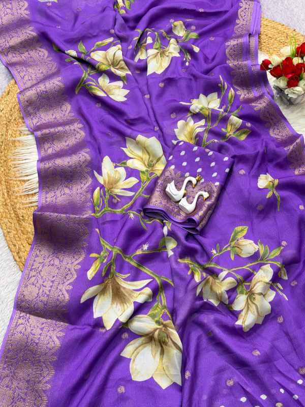 Lian Crepe Designer Saree