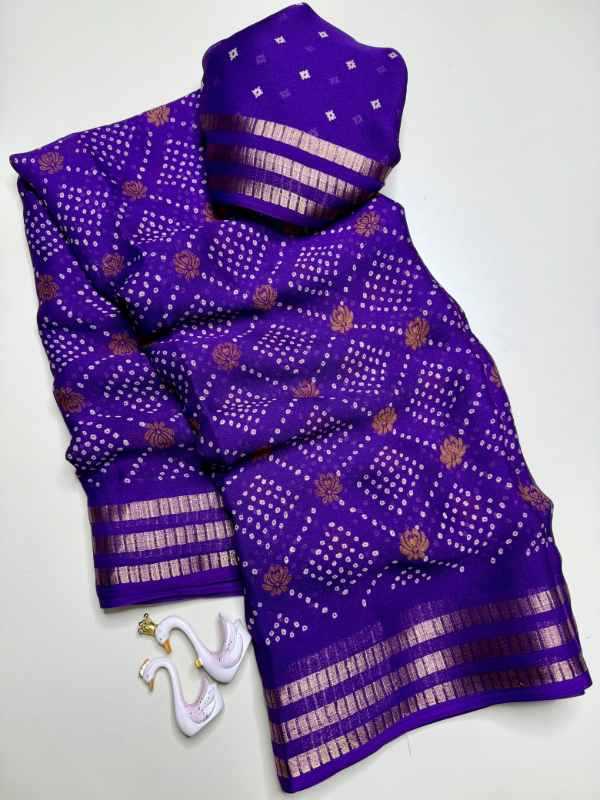 Premium Georgette Saree in Deep Blue