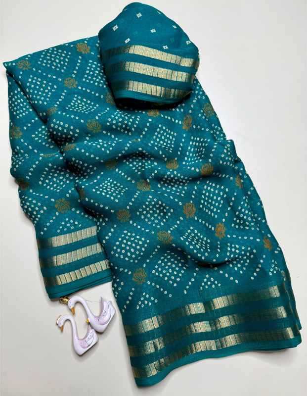 Premium Georgette Saree in Deep Blue