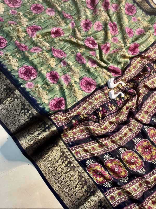 Mysore Silk Designer Saree in Wine