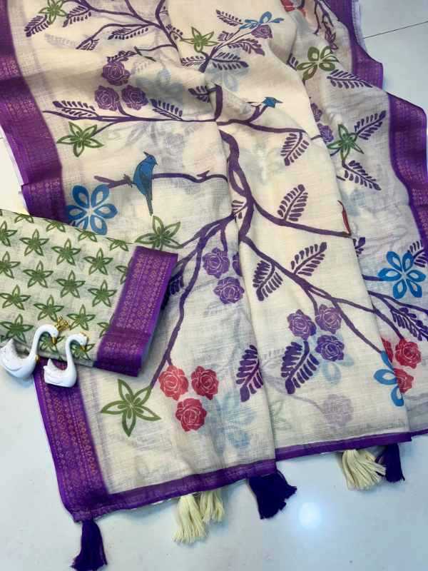 Nen Jacquard Printed Saree