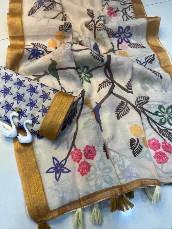 Nen Jacquard Printed Saree