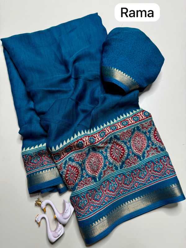 PVA Soft Silk Designer Saree