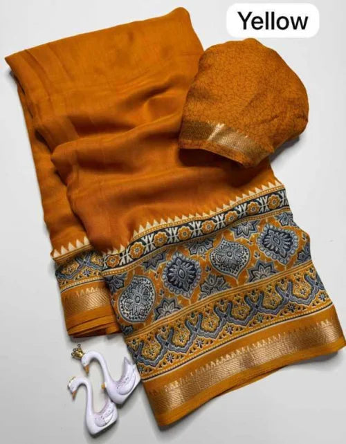 PVA Soft Silk Designer Saree
