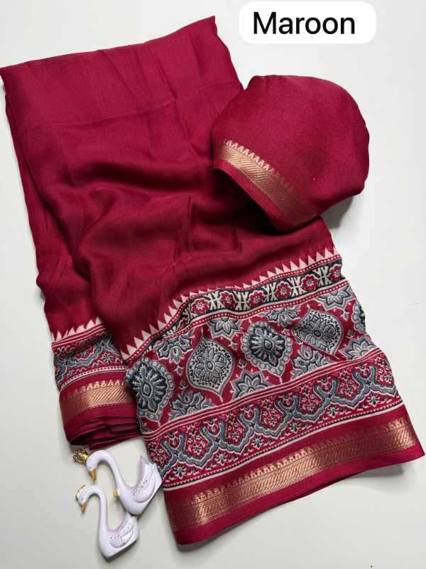 PVA Soft Silk Designer Saree