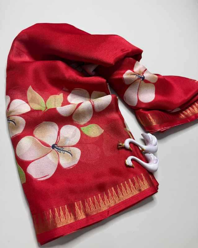Rich Jacquard Printed Saree