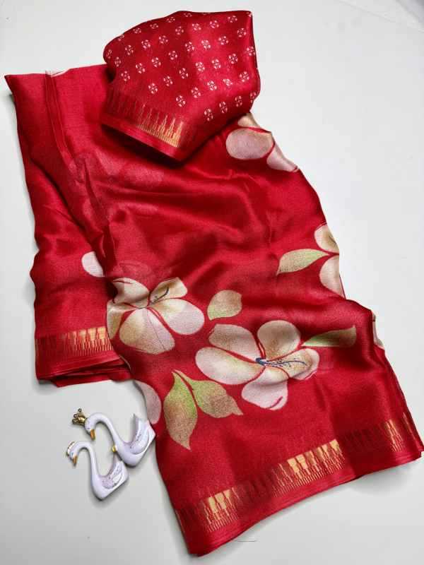Rich Jacquard Printed Saree