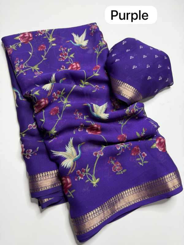 Swam Jacquard Printed Saree