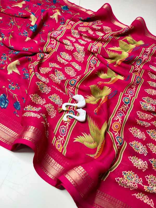 Swam Jacquard Printed Saree