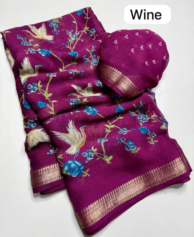 Swam Jacquard Printed Saree