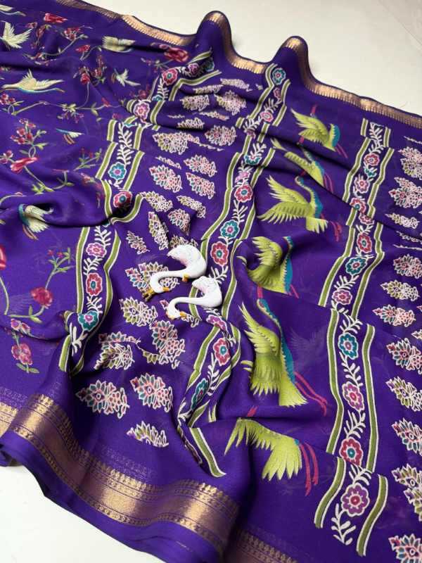 Swam Jacquard Printed Saree