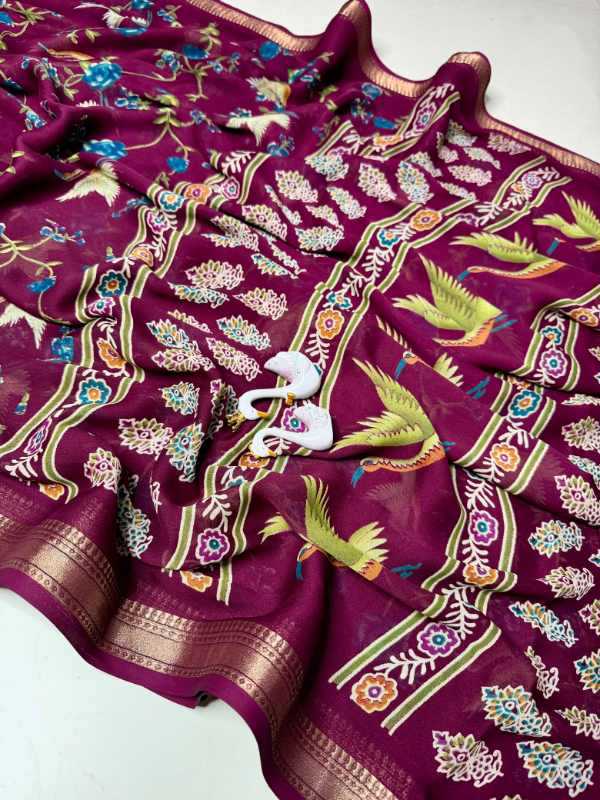 Swam Jacquard Printed Saree