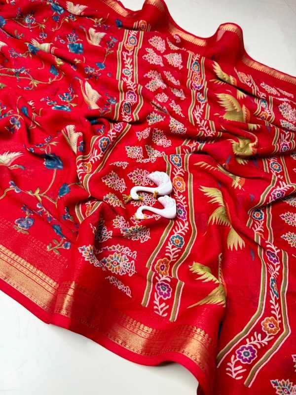 Swam Jacquard Printed Saree