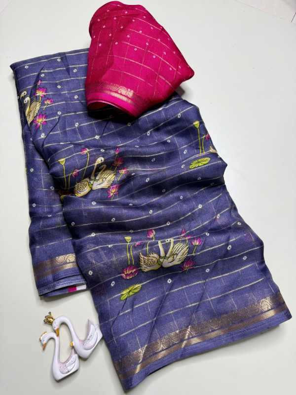 Swan Silk Zari Border Saree