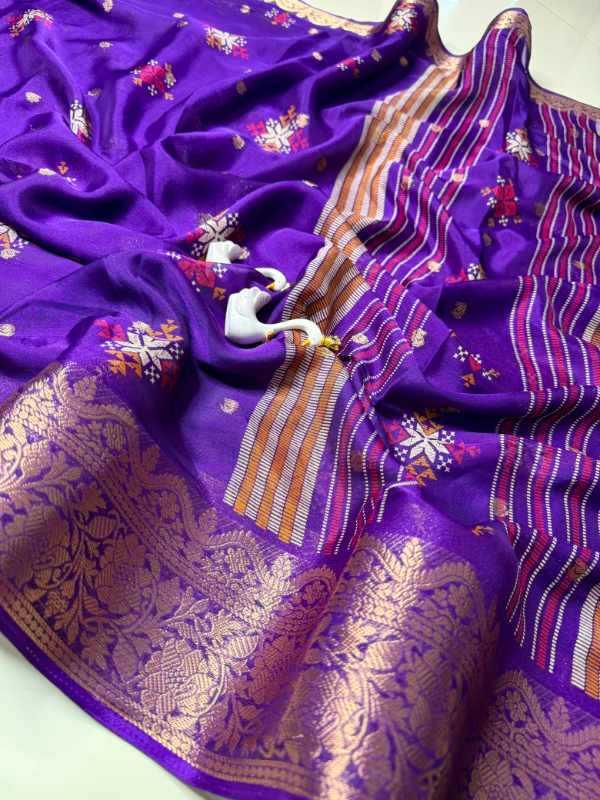 TED Crepe Designer Saree