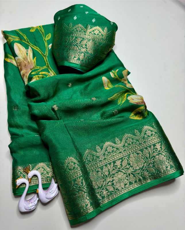 Uniform Crepe Designer Saree