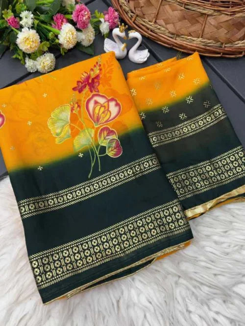 Zari Blooming Designer Saree