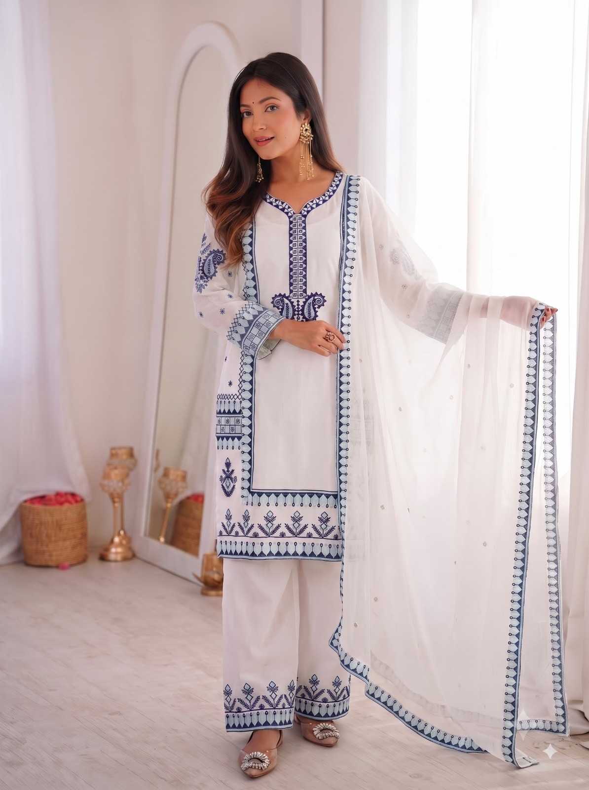 Rayon Embroidery Suit