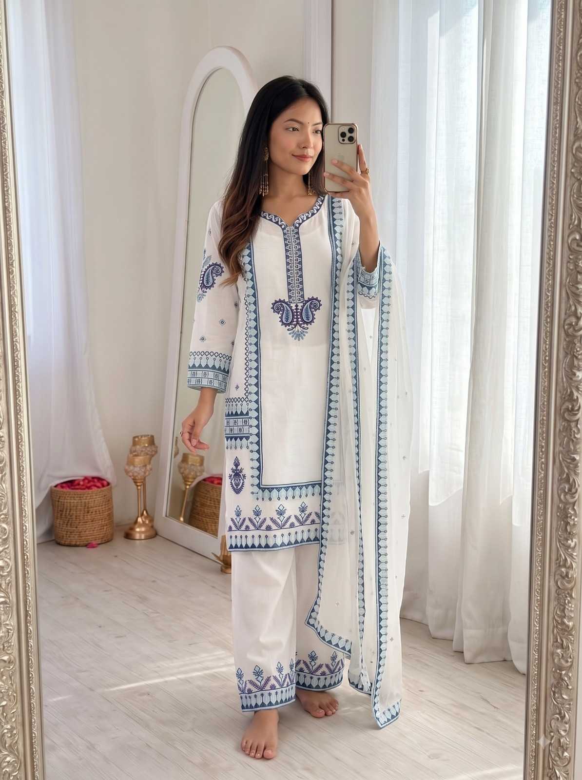 Rayon Embroidery Suit