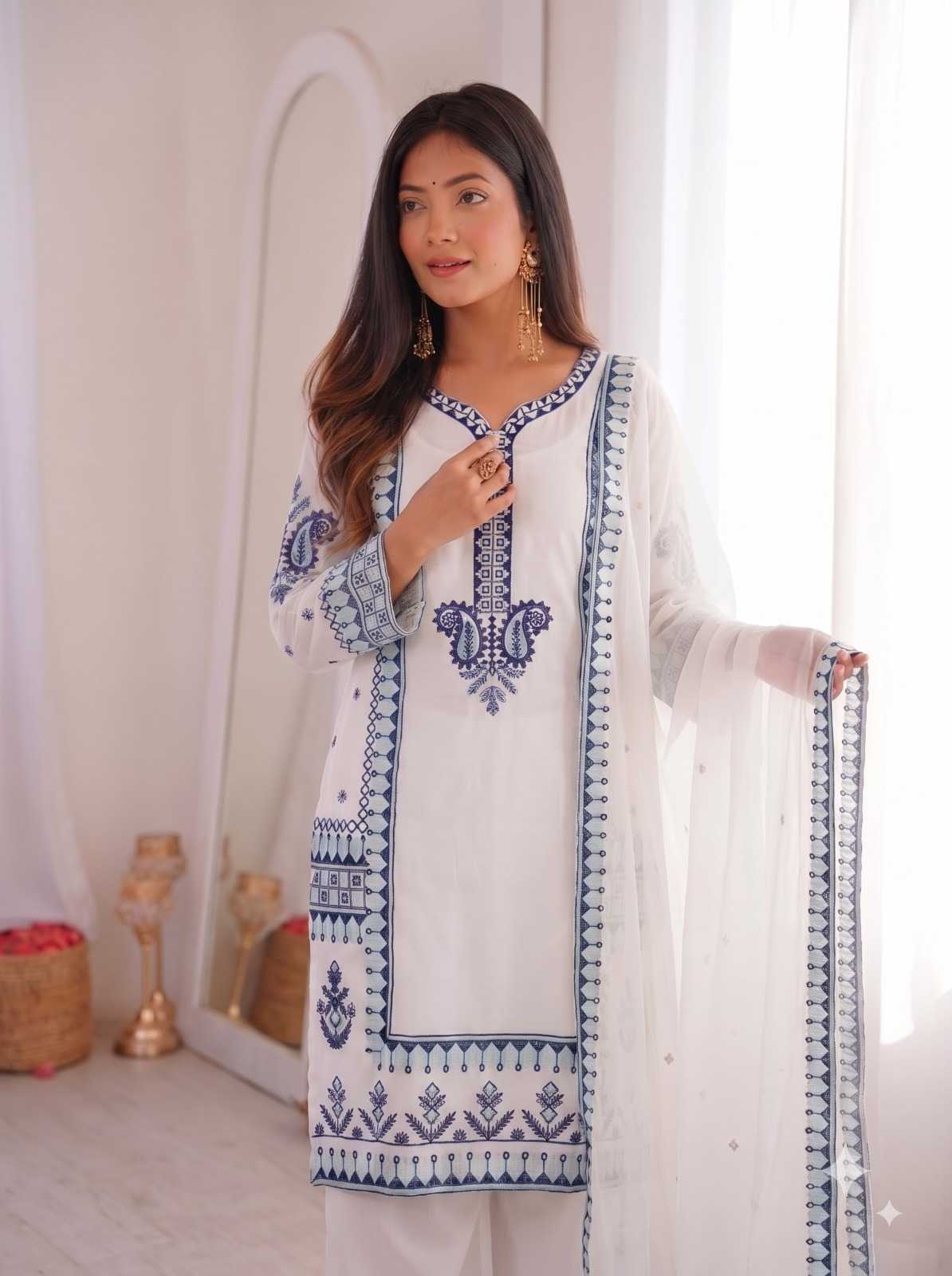 Rayon Embroidery Suit