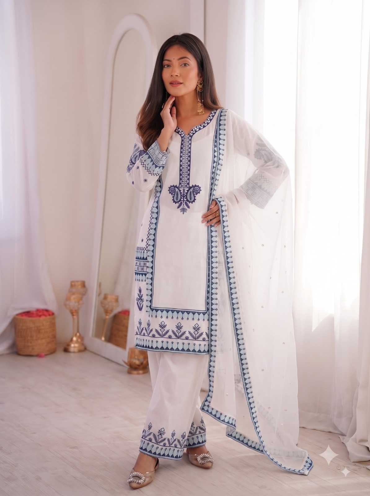 Rayon Embroidery Suit