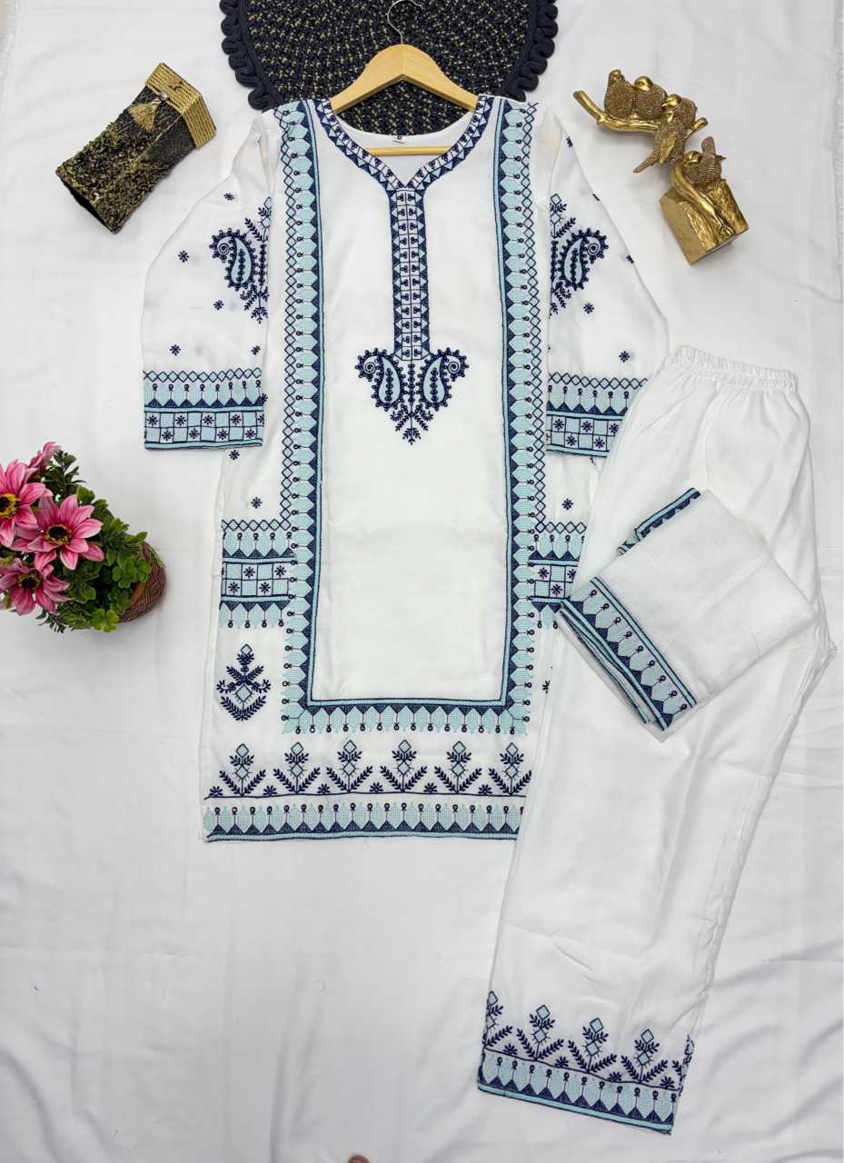 Rayon Embroidery Suit